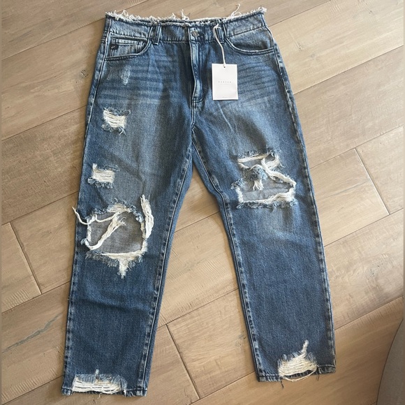 New KanCan Blue Distressed Jeans - Picture 5 of 6
